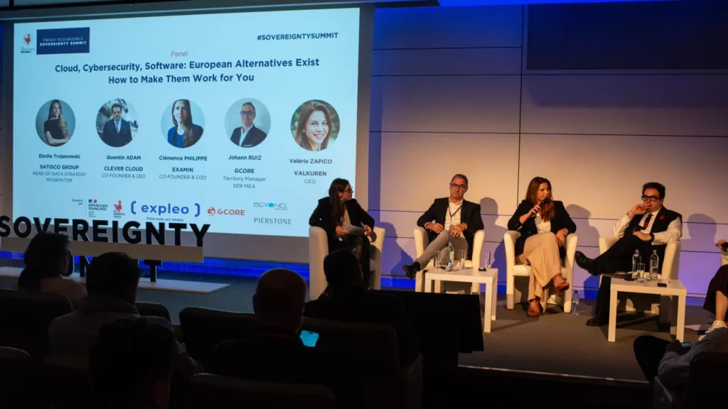 The cloud, cybersecurity and software panel at the 2025 Summit: Clémence Philippe, Johann Ruiz, Valérie Zapico and Quentin Adam