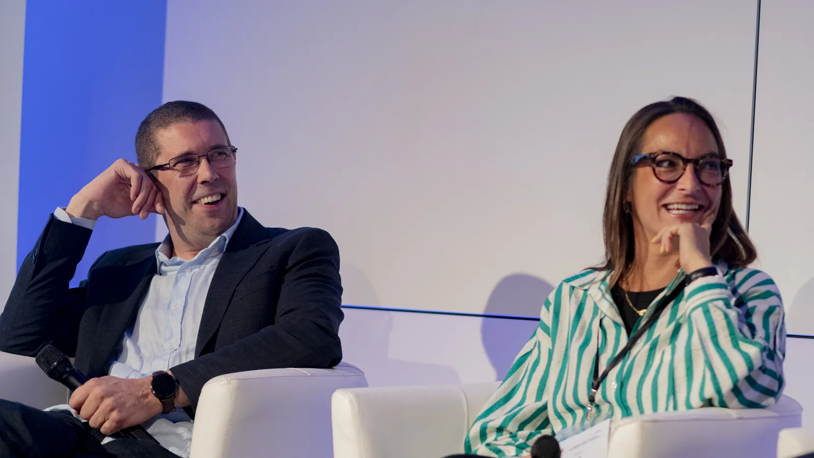 Sébastien Couet et Claire Munck pendant le panel technologies émergentes